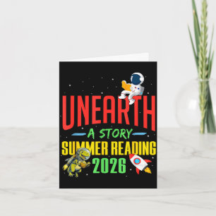 Unearth a story summer reading program 2026 card