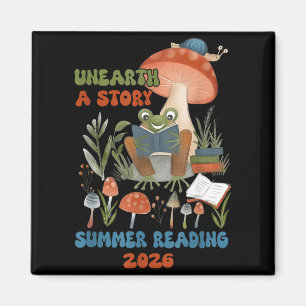 Unearth a Story Summer Reading Program 2026 Frog Magnet