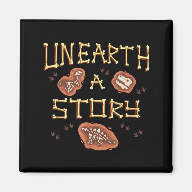 Unearth A Story Summer Reading Program 2026 Magnet (Front)