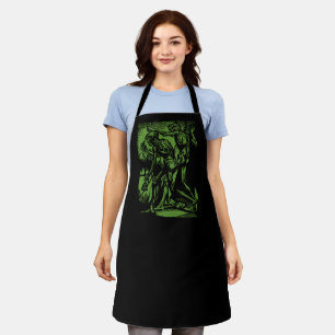 Unearthed Horrors of Dead Miners for Halloween Apron