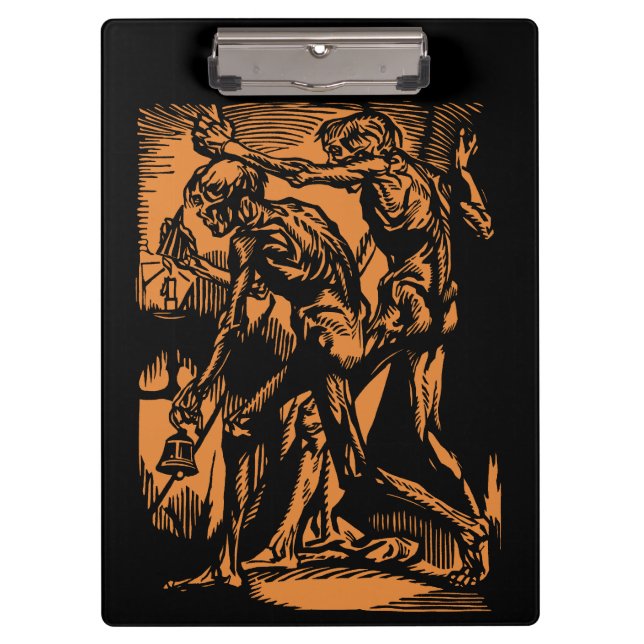 Unearthed Horrors of Dead Miners for Halloween Clipboard (Front)