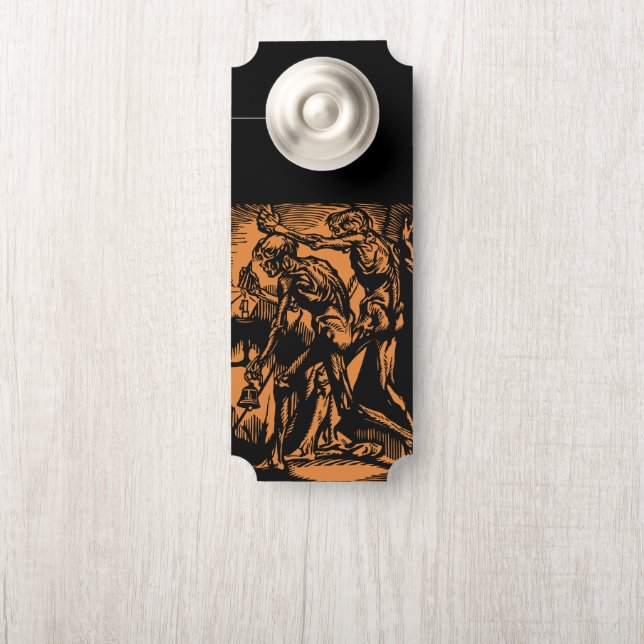 Unearthed Horrors of Dead Miners for Halloween Door Hanger (On Knob)