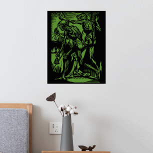 Unearthed Horrors of Dead Miners for Halloween Foil Prints