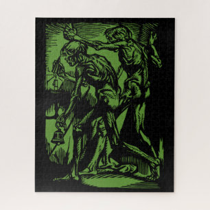 Unearthed Horrors of Dead Miners for Halloween Jigsaw Puzzle