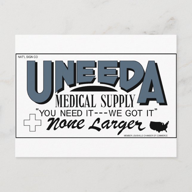 Uneeda Medical Supply (Return of the Living Dead) Postcard (Front)