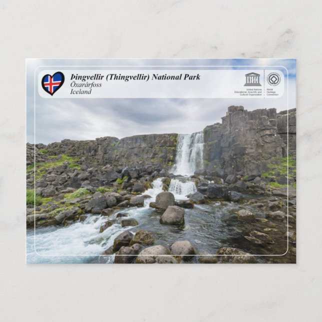 UNESCO - Þingvellir (Thingvellir) National Park Postcard (Front)