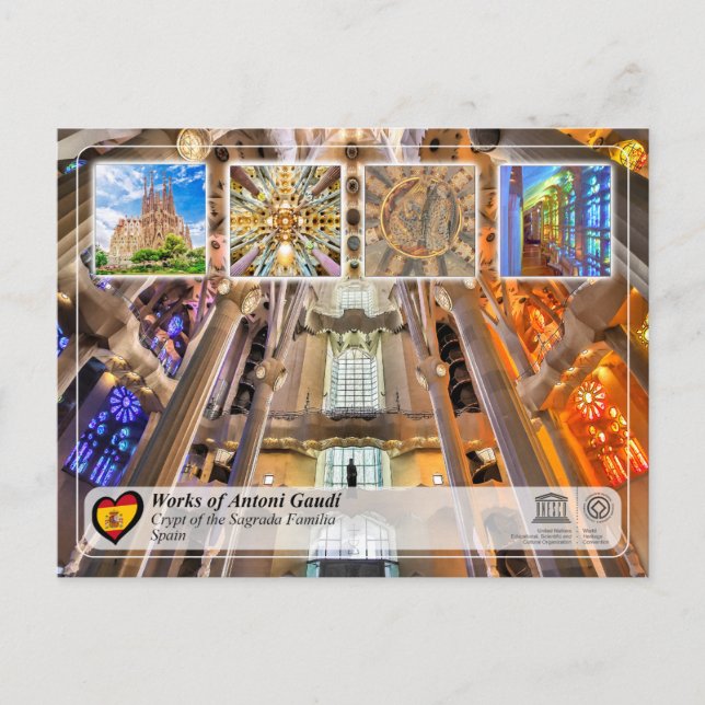 UNESCO - Antoni Gaudí - Sagrada Família - Crypt	 Postcard (Front)