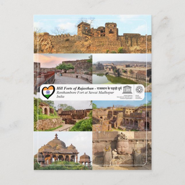UNESCO, Hill Forts of Rajasthan - Ranthambore Fort Postcard (Front)