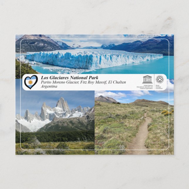 UNESCO - Los Glaciares National Park Postcard (Front)