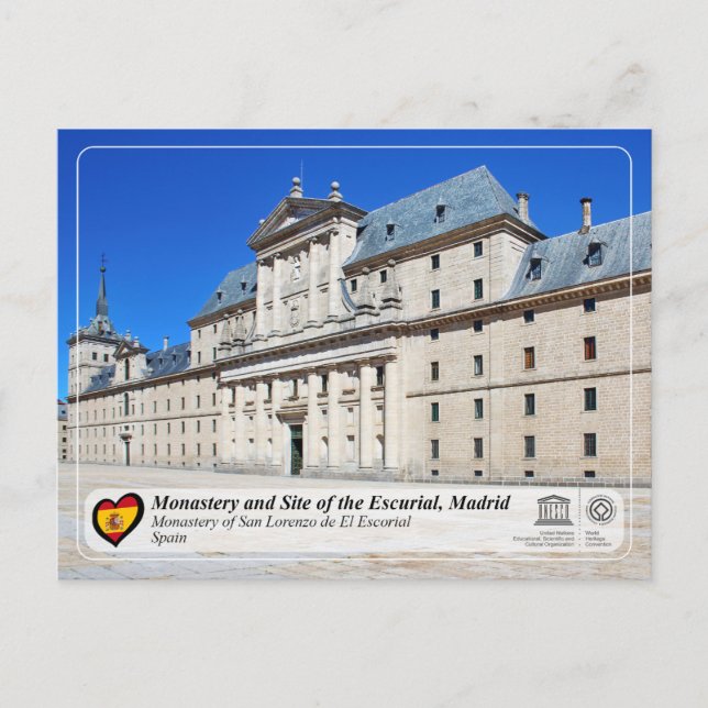 UNESCO - Monastery of San Lorenzo de El Escorial Postcard (Front)
