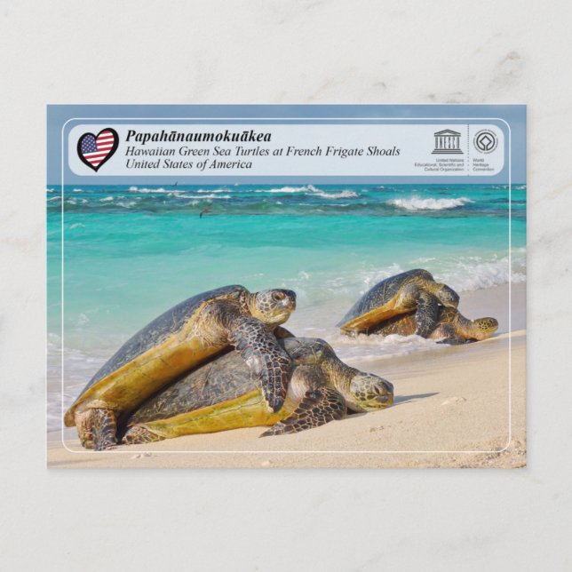 UNESCO - Papahānaumokuākea - French Frigate Shoals Postcard (Front)