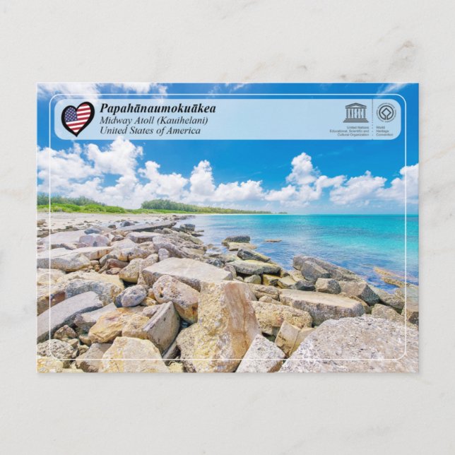 UNESCO - Papahānaumokuākea - Midway Atoll Postcard (Front)