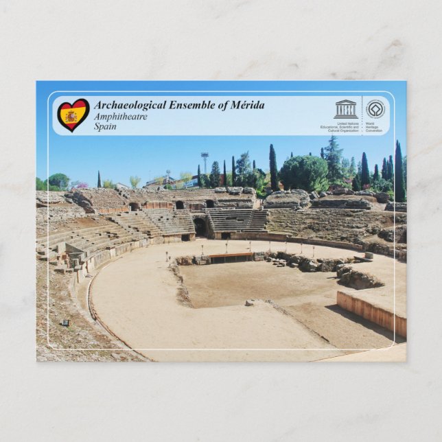 UNESCO WHS - Amphitheatre of Mérida Postcard (Front)