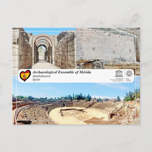 UNESCO WHS - Amphitheatre of Mérida Postcard (Front)