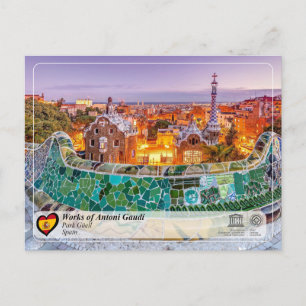UNESCO WHS - Antoni Gaudí - Park Güell Postcard
