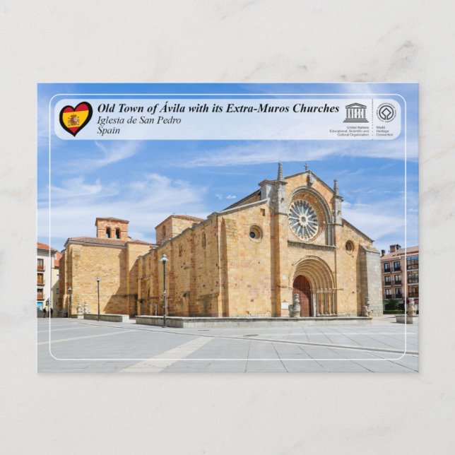 UNESCO WHS - Ávila - Iglesia de San Pedro Postcard (Front)