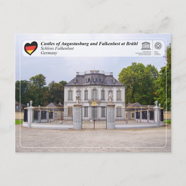 UNESCO WHS - Falkenlust Castle Postcard (Front)