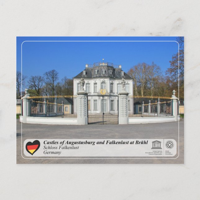 UNESCO WHS - Falkenlust Castle Postcard (Front)