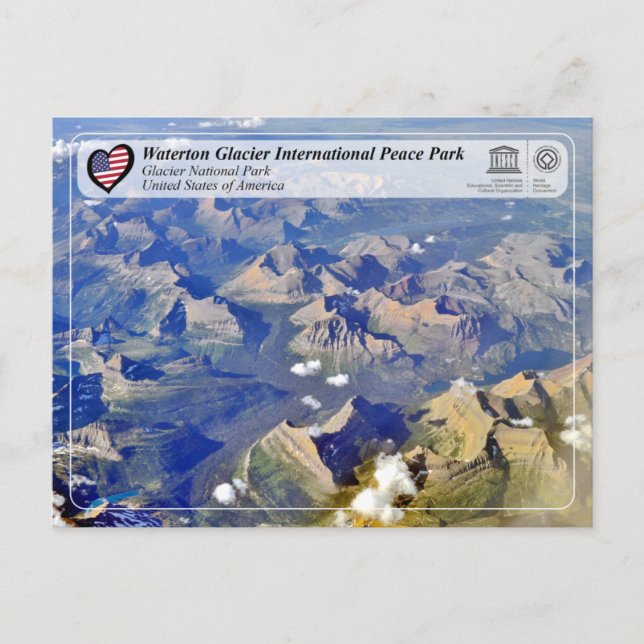 UNESCO  WHS - Glacier National Park Postcard (Front)