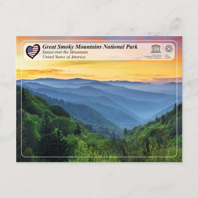 UNESCO WHS - Great Smoky Mountains National Park Postcard (Front)