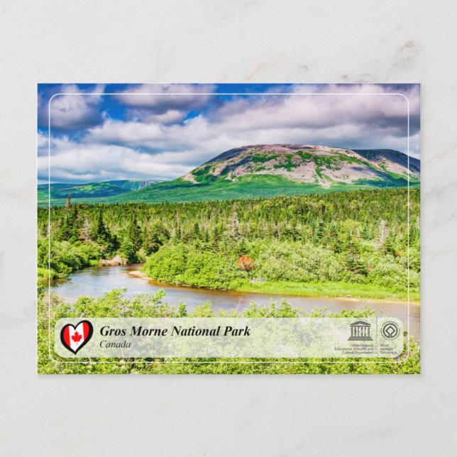 UNESCO WHS - Gros Morne National Park Postcard (Front)