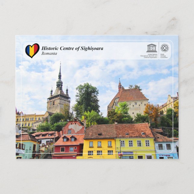 UNESCO WHS - Historic Centre of Sighisoara Postcard (Front)