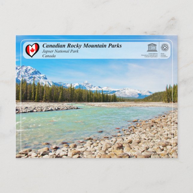 UNESCO WHS - Jasper National Park Postcard (Front)