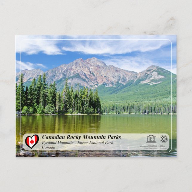 UNESCO WHS - Jasper National Park Postcard (Front)