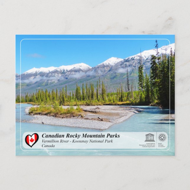 UNESCO WHS - Kootenay National Park Postcard (Front)