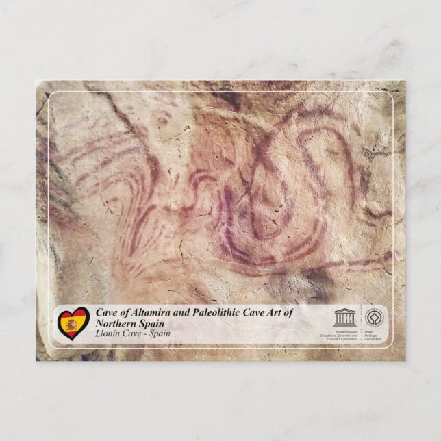 UNESCO WHS - Llonín Cave / Cueva de Llonín Postcard (Front)