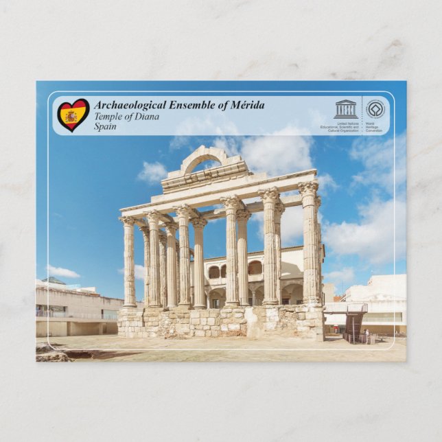 UNESCO WHS - Mérida - Temple of Diana Postcard (Front)
