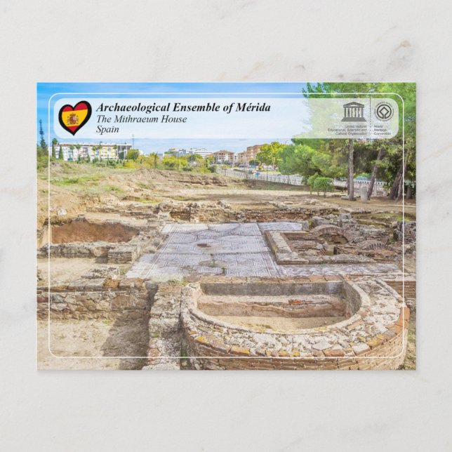 UNESCO - WHS - Mérida - The Mithraeum House Postcard (Front)