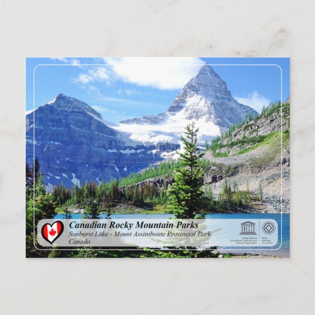 UNESCO WHS - Mount Assiniboine Provincial Park Postcard (Front)