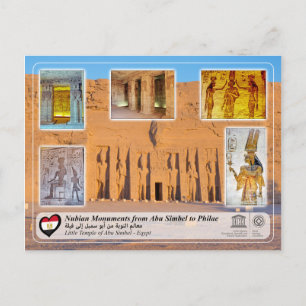 UNESCO WHS - Nubian Monuments - Abu Simbel Postcard