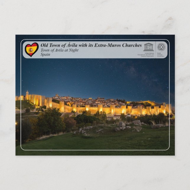 UNESCO WHS - Old Town of Ávila and its walls Postcard (Front)