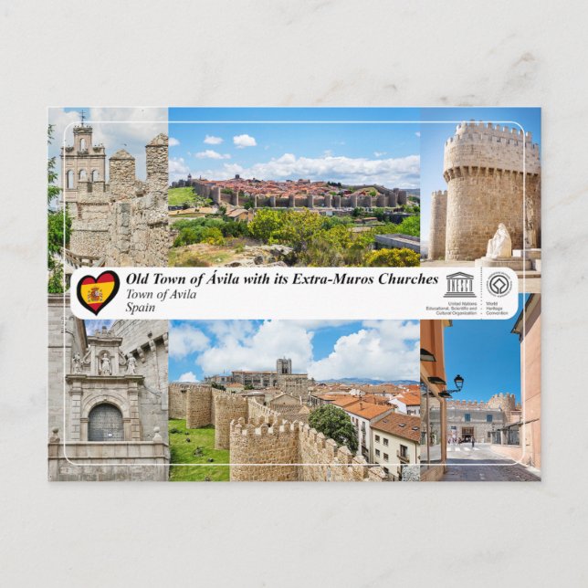UNESCO WHS - Old Town of Ávila and its walls Postcard (Front)
