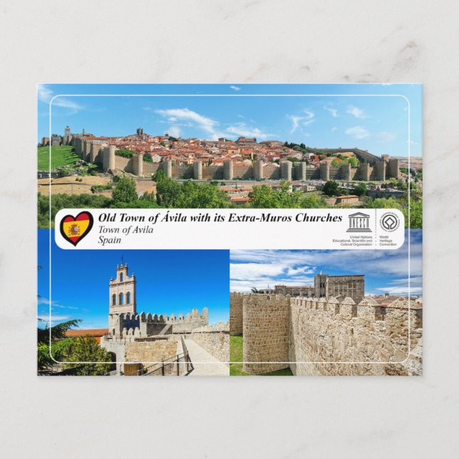 UNESCO WHS - Old Town of Ávila and its walls Postcard (Front)