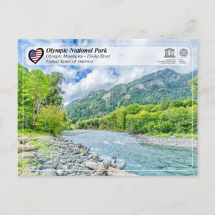 UNESCO WHS - Olympic National Park - Elwha River Postcard