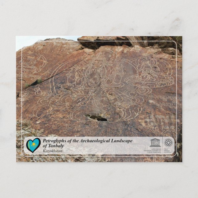 UNESCO WHS - Petroglyphs of Tanbaly Postcard (Front)