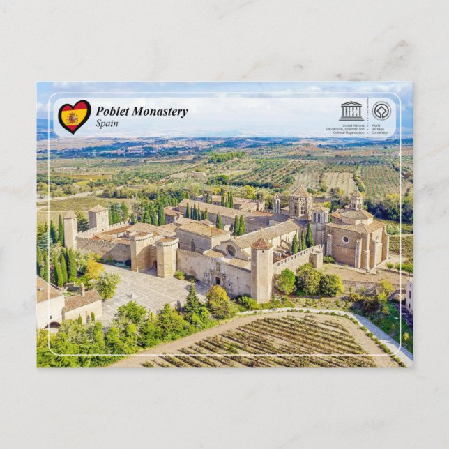 UNESCO WHS - Poblet Monastery Postcard (Front)