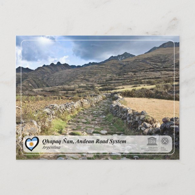 UNESCO WHS - Qhapaq Ñan, Andean Road System Postcard (Front)