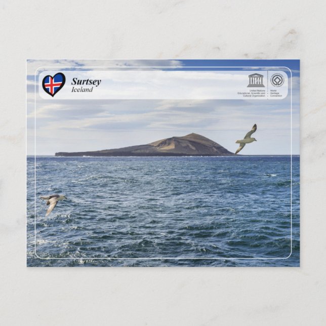 UNESCO WHS - Surtsey Island Postcard (Front)