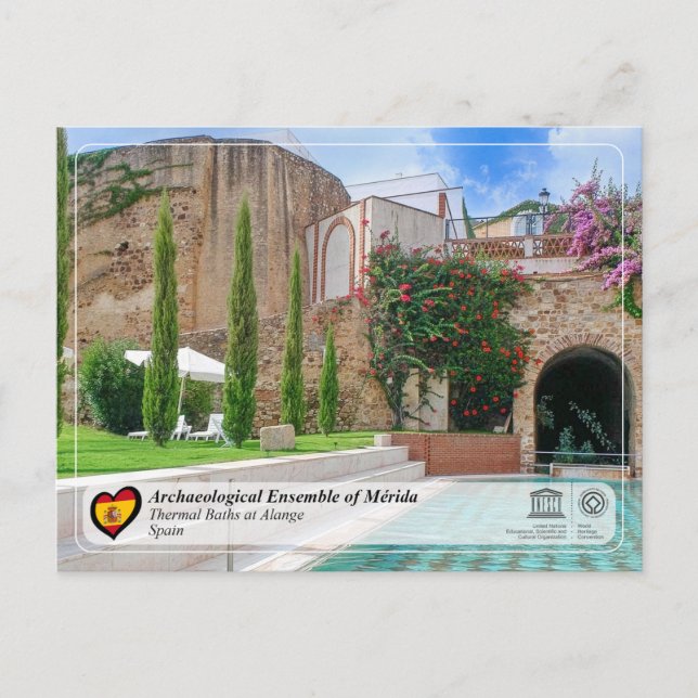 UNESCO WHS - Thermal Baths at Alange Postcard (Front)