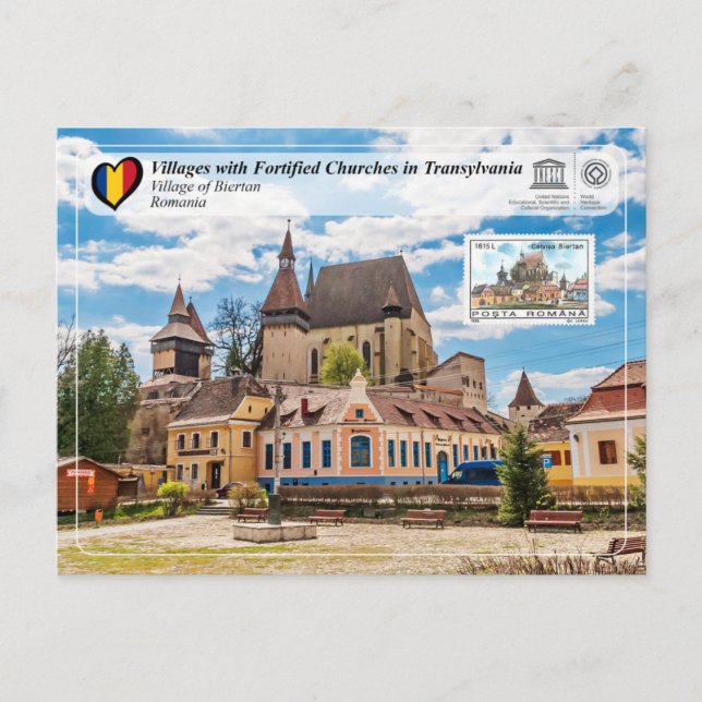 UNESCO WHS - Village of Biertan (Stamp Edition) Po Postcard (Front)