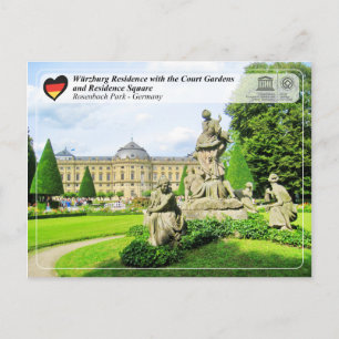 UNESCO WHS - Würzburg Residence and Rosenbach Park Postcard