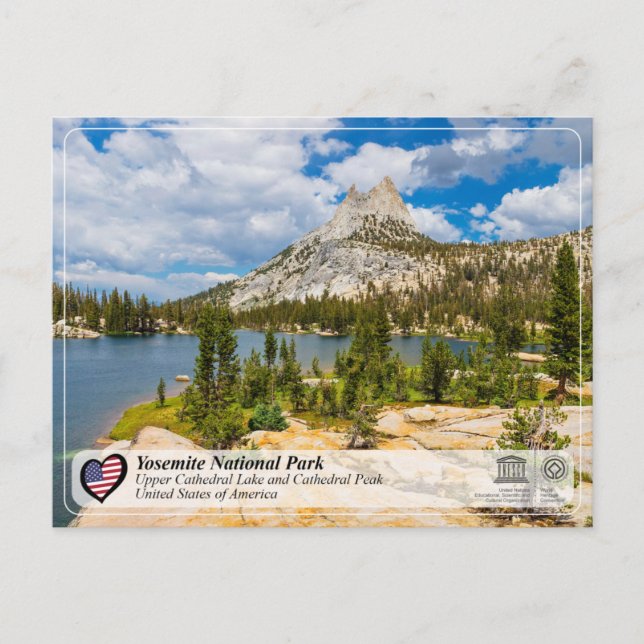 UNESCO - Yosemite NP - Cathedral Peak Postcard (Front)