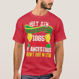 uneteenth 1865 African Fist Black History Pride BL T-Shirt