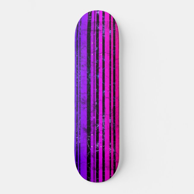 Uneven Rainbow Stripes RUD Skateboard (Front)