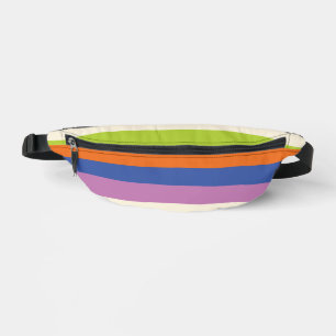 Uneven Stripes - Blue, Orange, Purple, Green, and Bum Bags