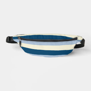 Uneven Stripes - Dark Blue, Light Blue and Cream Bum Bags
